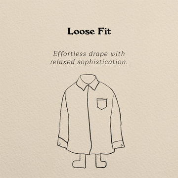 FW Oversized Shirt feature illustration highlighting a loose fit design.
