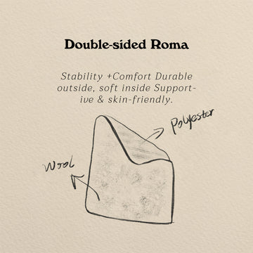 Flex Sports Leggings feature illustration highlighting a double-sided roma design.
