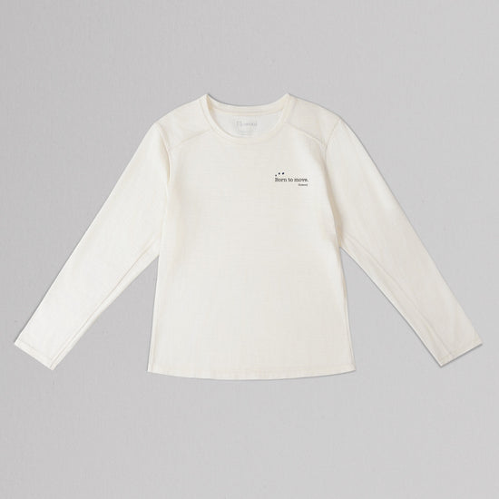 Off White long-sleeve shirt with a small logo on a gray background