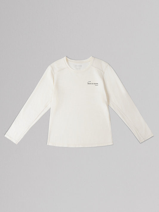 Off White long-sleeve shirt with a small logo on a gray background