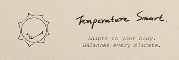 Merino wool feature illustration highlighting a temperature smart.